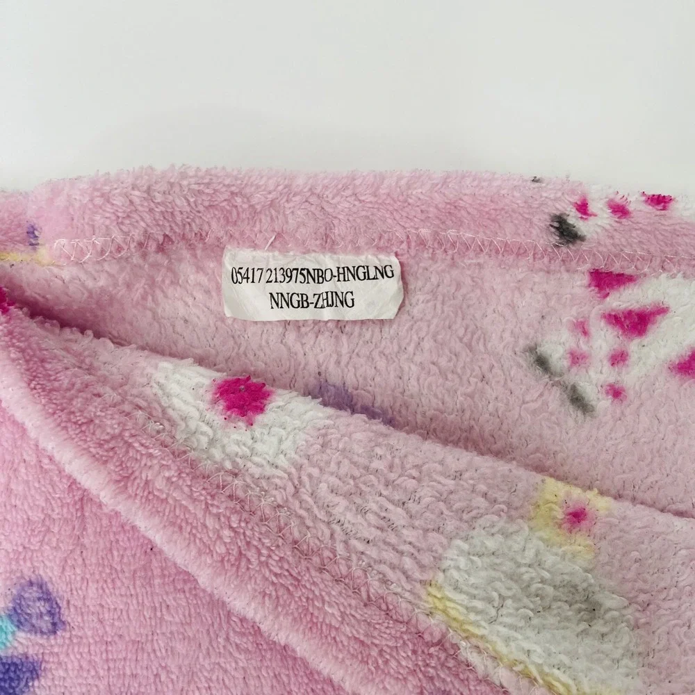 Cuddle Me Plush Pink Baby Blanket Giraffe Zebra Bird & Elephant Zoo Heart Flower